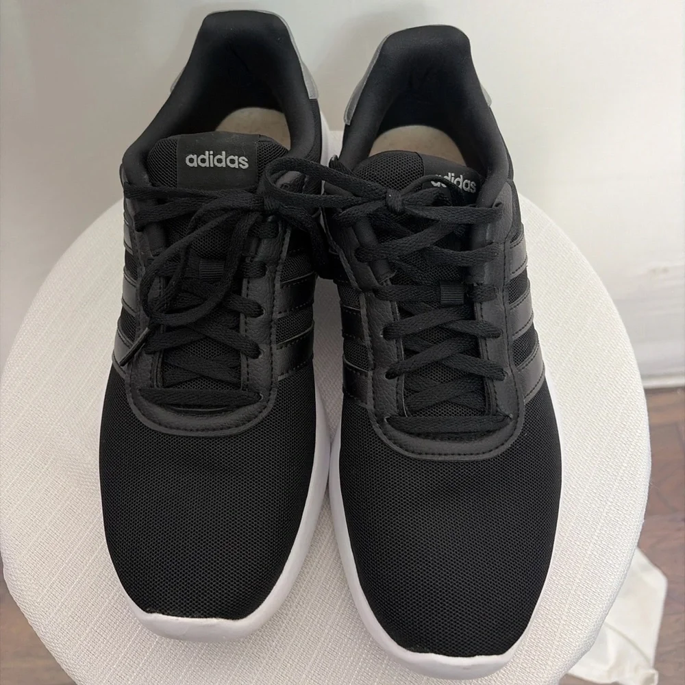 Adidas Men’s Size 8.5 Lite Racer Black Running Shoes(B72)✨✨